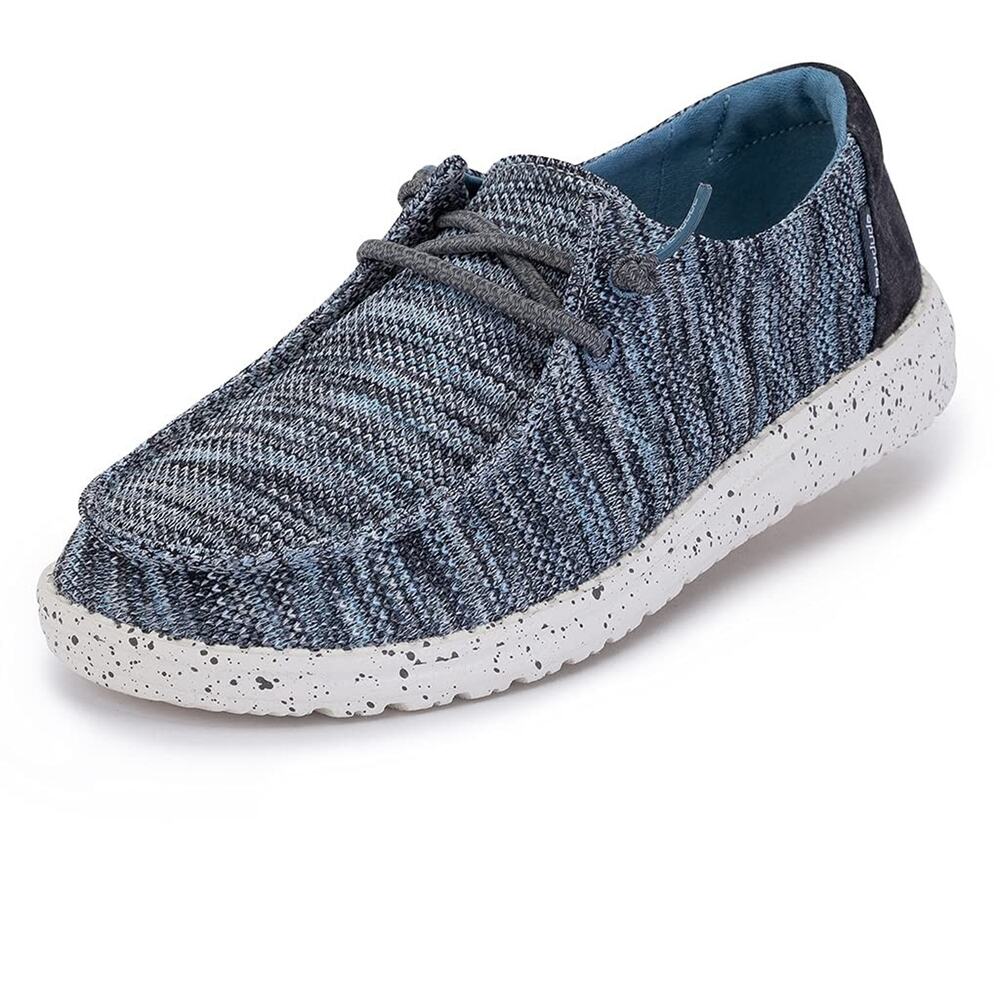 HEYDUDE WOMEN'S WENDY SOX ICE BLUE SIZE 7 | WOMEN’S LACE UP LOAFERS